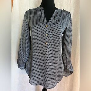 The limited blue satin top